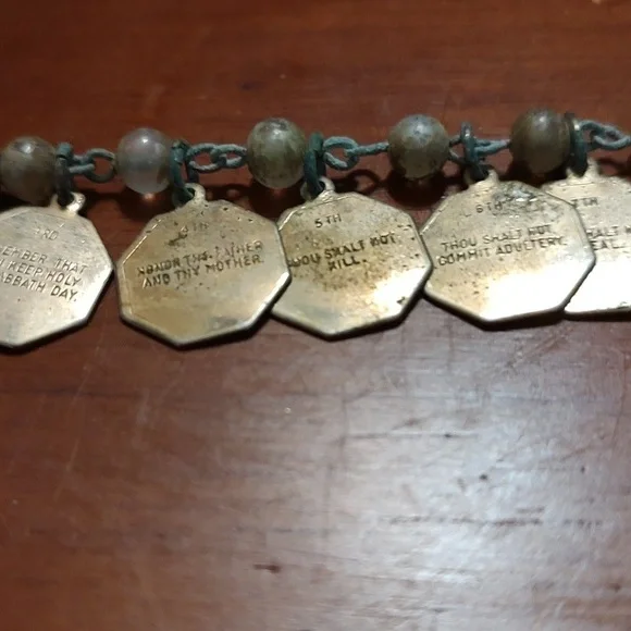 Vintage 10 Commandments Charm Bracelet - Picture 2 of 5